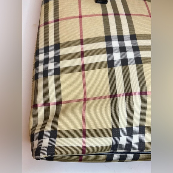 BURBERRY Nova Check Tote Bag PVC Leather 11”X12” Approx. - Picture 6 of 9